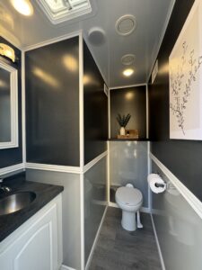 The Rolling Thrones Luxury Restroom Trailers 3-Station Interior 2